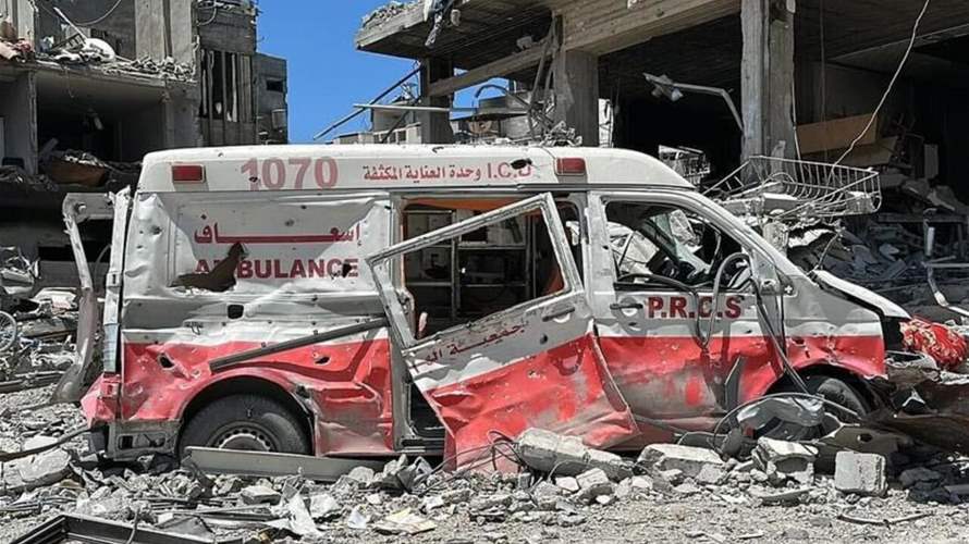 انتشال جثث 14 مسعفا في غزة استشهدوا في إطلاق نار إسرائيلي على سيارات إسعاف