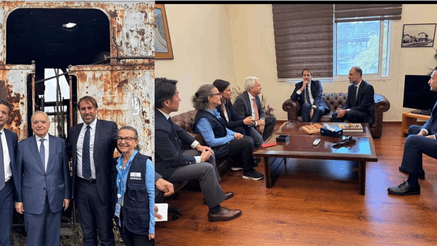Culture and Public Works Ministers tour historic Mar Mikhael train station as part of restoration effort