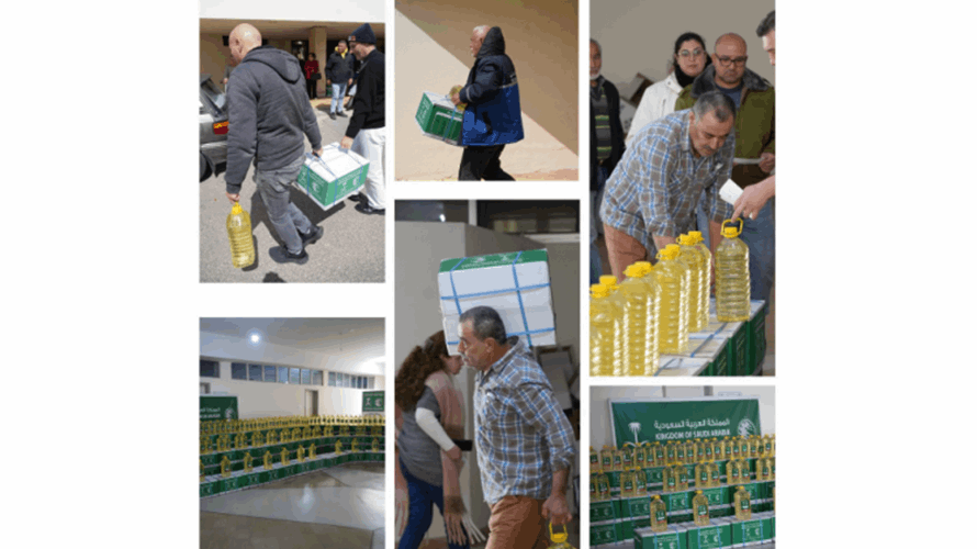 King Salman Relief Center distributes 1,680 food baskets to Lebanese families across the country