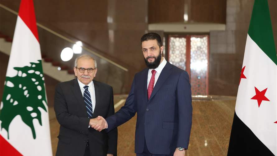 In pictures: Syrian President Al-Sharaa receives Lebanese Prime Minister Nawaf Salam