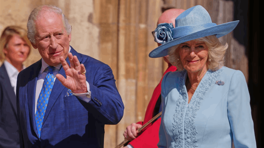 King Charles and Queen Camilla greet crowds after Easter service