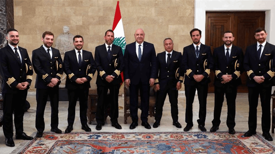 President Joseph Aoun meets Lebanese Pilots' Association, pledges support for aviation sector