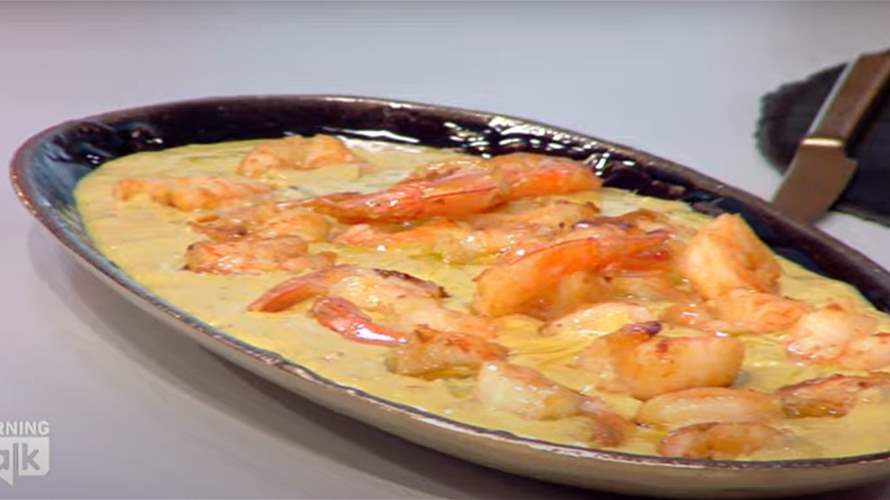القريدس مع بوريه المانغا... طبق مميز على طريقة السيف فادي زغيب (فيديو) 