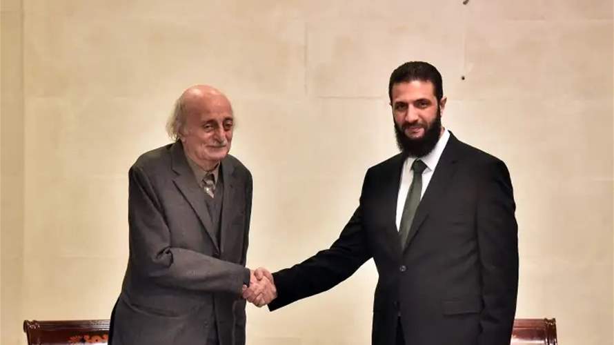 Jumblatt holds meeting with Syrian President Ahmed al-Sharaa
