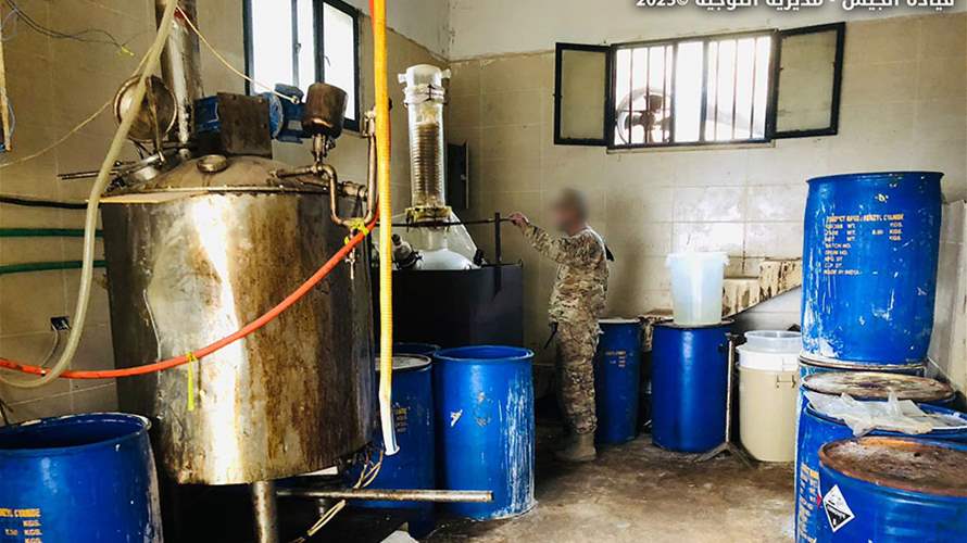 Lebanese army raids captagon production facility on Lebanon-Syria border