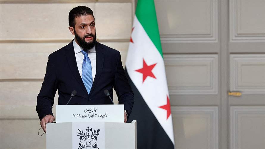 الشرع يؤكد إجراء مفاوضات غير مباشرة مع اسرائيل لتهدئة الأوضاع بين الطرفين