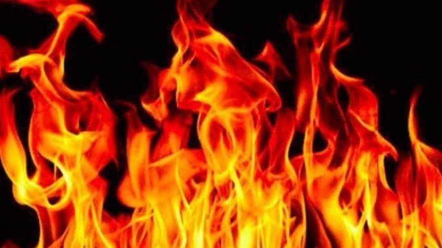 حريق بمخيم للنازحين السوريين في خربة داوود العكارية 