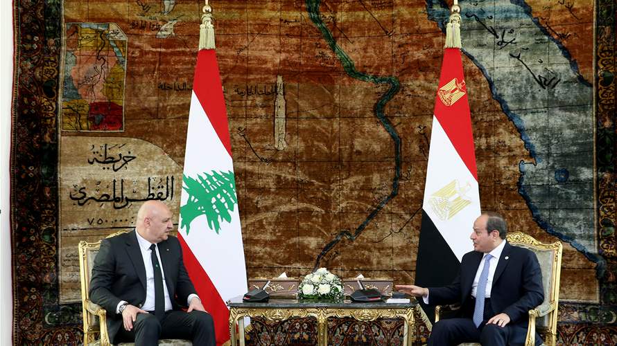 رئيس الجمهورية العماد جوزاف عون يلتقي الرئيس المصري عبد الفتاح السيسي في قصر الاتحادية