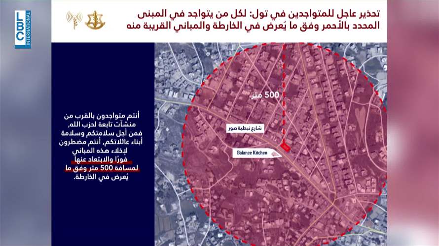 الجيش الإسرائيلي يهدد مبنى في بلدة تول في النبطية...