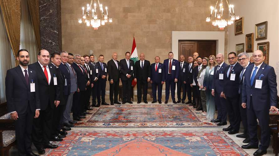 الرئيس عون لجمعية الصداقة المصرية-اللبنانية لرجال الأعمال: دوركم أساسي في تعزيز العلاقات اللبنانية-المصرية وقد توافقتُ مع السيسي على عدد من الإجراءات التي تؤكّد الرغبة المشتركة في تفعيل هذه العلاقات في مختلف المجالات
