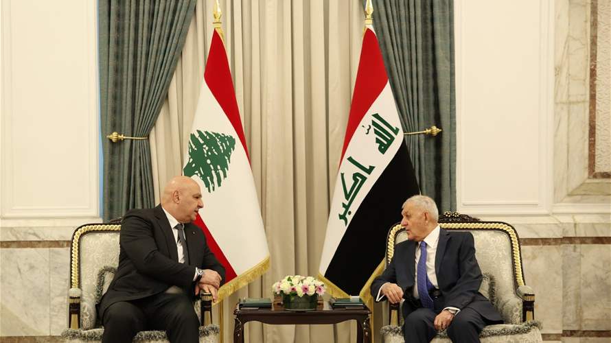 الرئيس عون يلتقي الرئيس العراقي عبد اللطيف رشيد في القصر الرئاسي في بغداد