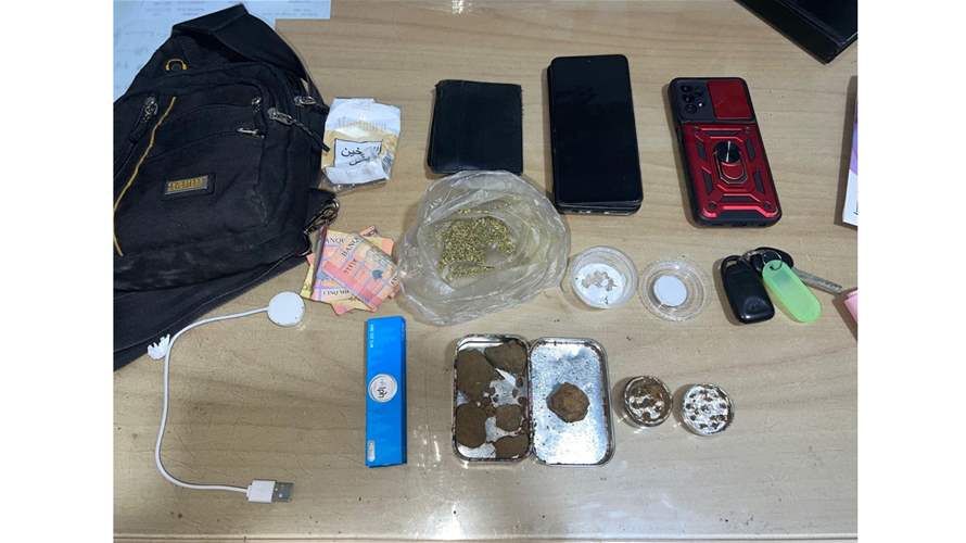 مفرزة استقصاء جبل لبنان توقف 4 أشخاص بجرم حيازة مخدرات
