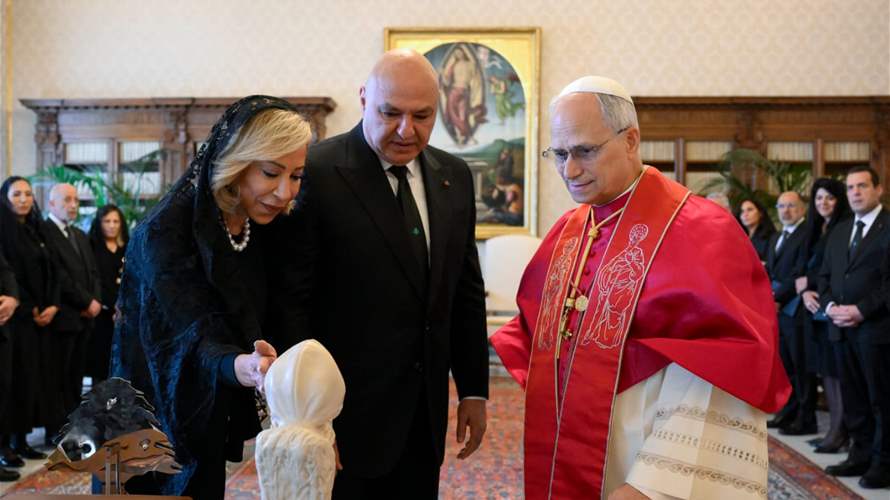 In pictures: Pope Leo XIV receives Lebanese president and family at the Vatican 