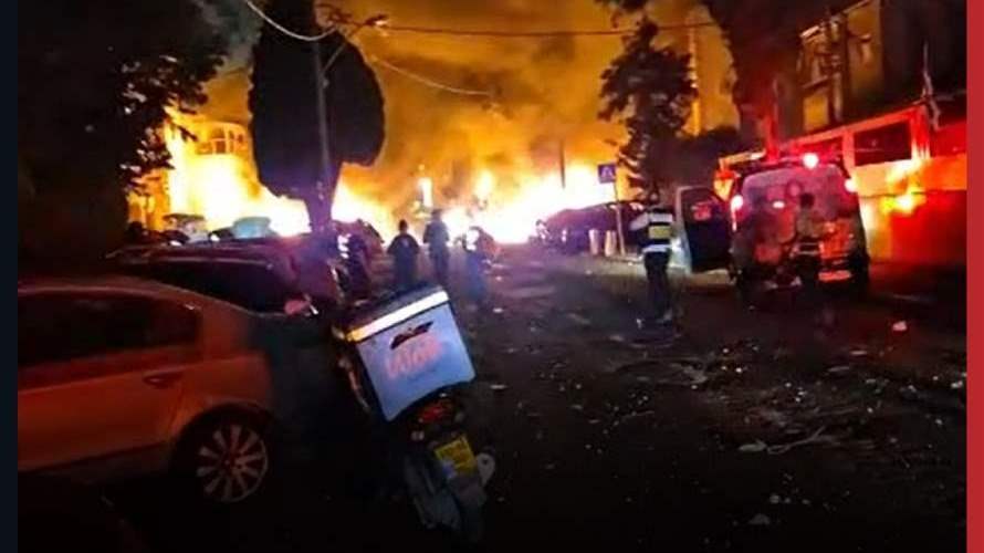 Footage shows massive fire erupting in Haifa after Iranian missile strike