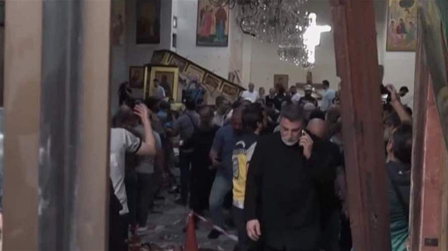 التفجير الإرهابي لكنيسة مار الياس في دمشق... شهود يتحدثون عن منفذين إثنين
