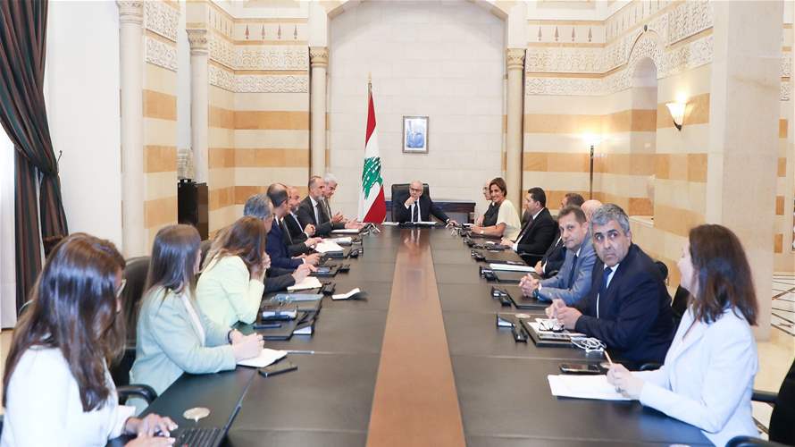سلام استقبل وفدا بريطانيا وترأس اجتماعا بحث في معالجة الروائح الكريهة في محيط المطار والشويفات