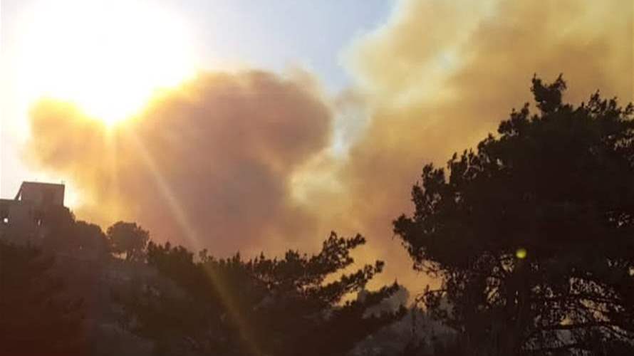Wildfire erupts in Akkar's Qoubaiyat forests, rapidly spreads amid strong winds