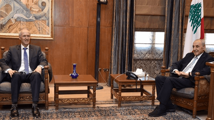 بري بحث مع كاريه  في برامج البنك الدولي لاعادة الاعمار 