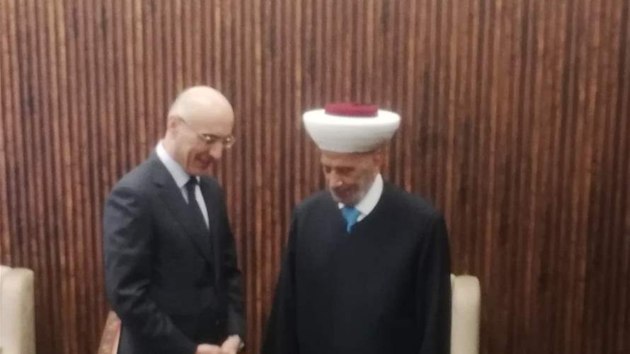 وزير الداخلية بحث مع الشيخ دريان الشؤون العامة