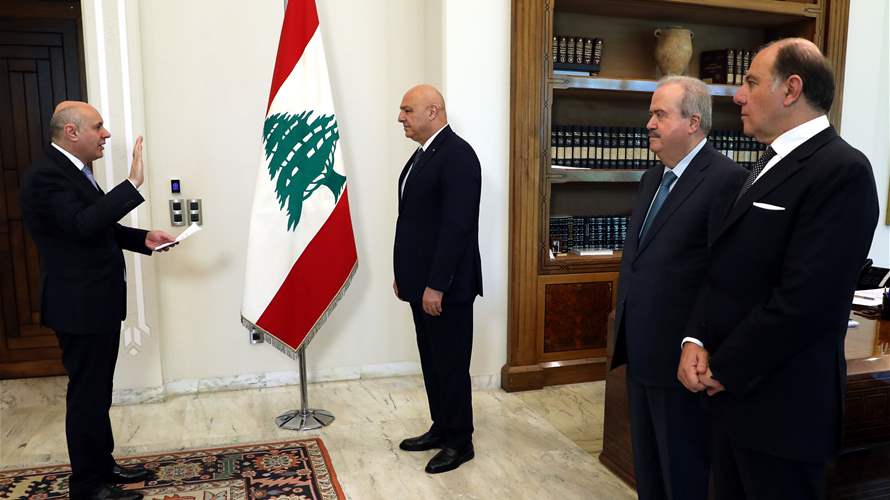 معرواي يقسم اليمين أمام الرئيس جوزاف عون كعضو في المجلس المركزي ومجلس هيئة الأسواق المالية