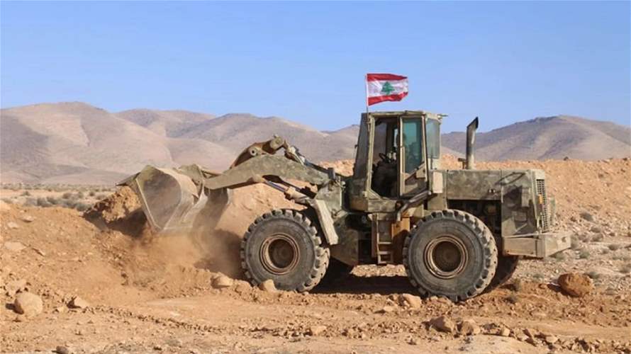 الجيش يغلق معابر التهريب في مشاريع القاع بسواتر ترابية وصخرية