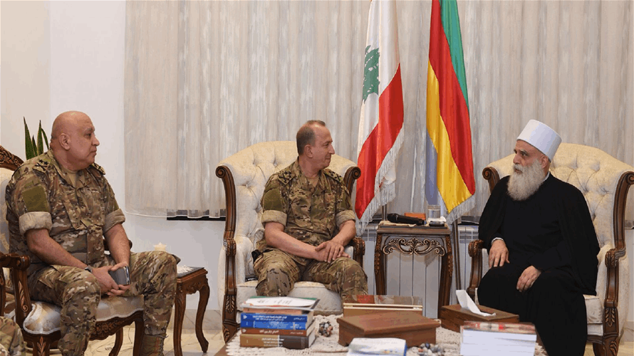 شيخ العقل التقى قائد الجيش ورئيس الأركان ووفدا من العشائر العربية: لوأد الفتنة