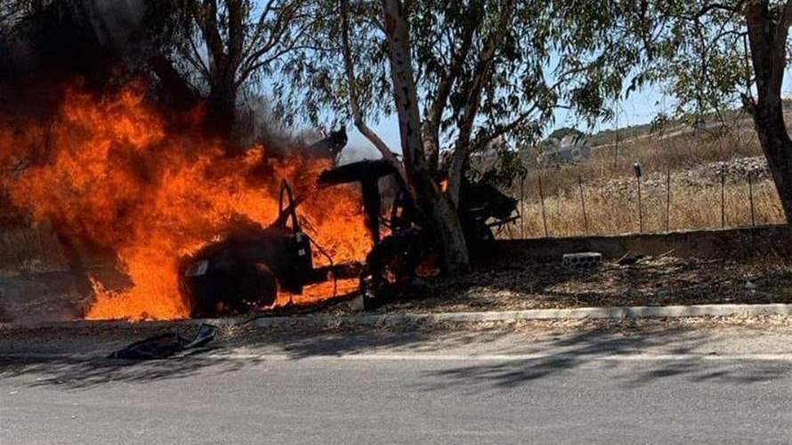 غارة من مسيرة إسرائيلية على سيارة رابيد عند أطراف بلدة برعشيت في قضاء بنت جبيل