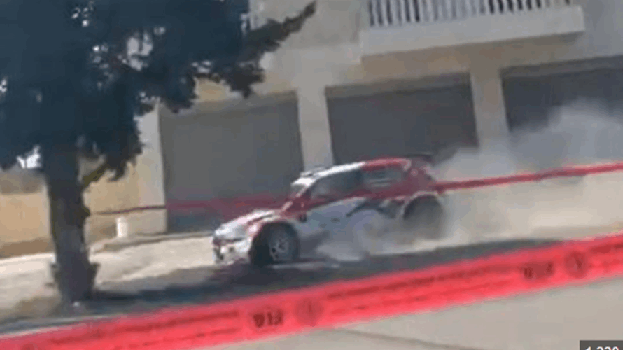 حادث في رأس نحاش البترونية ضمن المرحلة الأولى من بطولة لبنان في الرالي