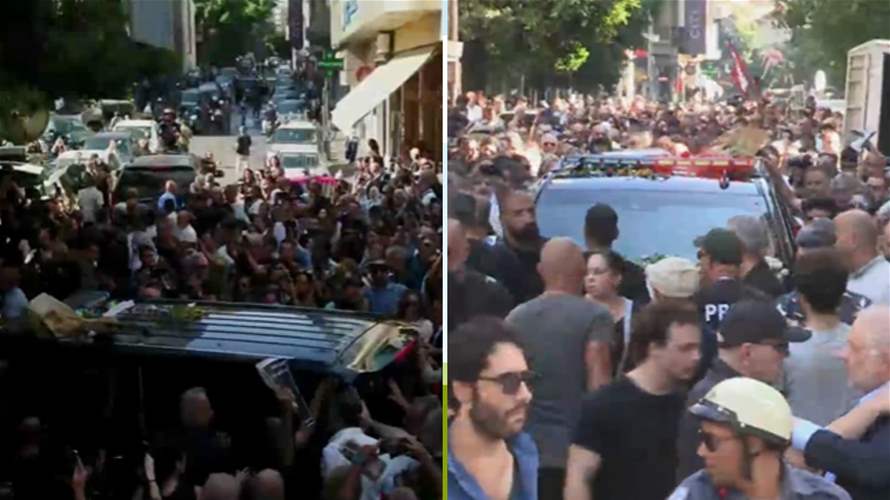 Ziad Rahbani’s casket leaves hospital amid applause, ululations, and flowers: Video 