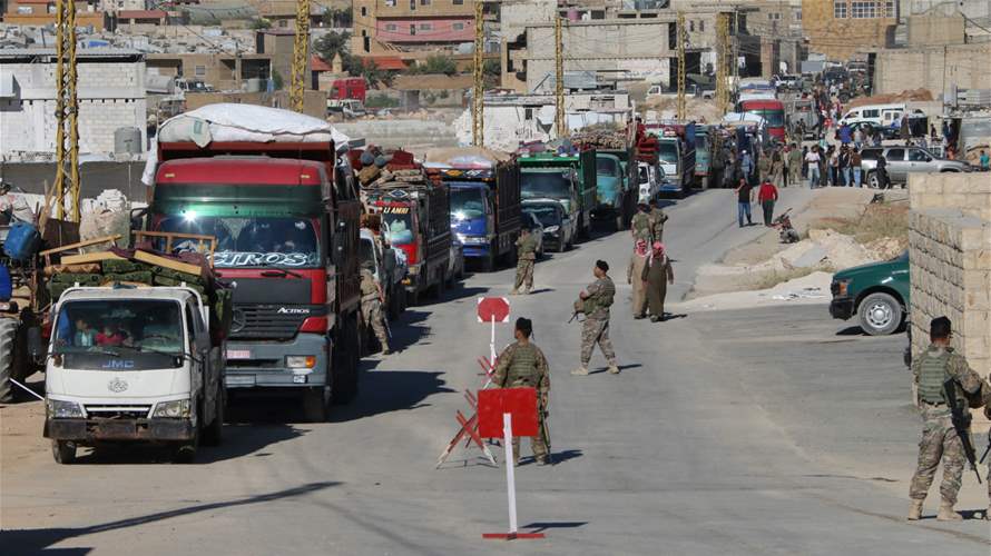 First voluntary Syrian refugee convoy returns from Lebanon through Jdeidet Yabous crossing