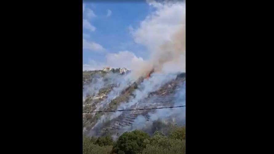 Wildfire threatens homes and church in Ain al-Haour, Chouf