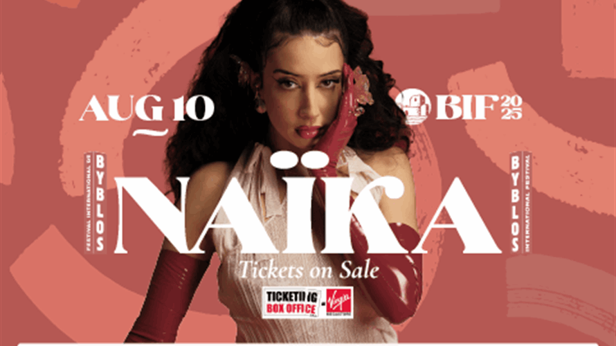 Naïka is set to take over the stage at the Byblos International Festival! A night full of good music awaits ✨ Book your tickets now