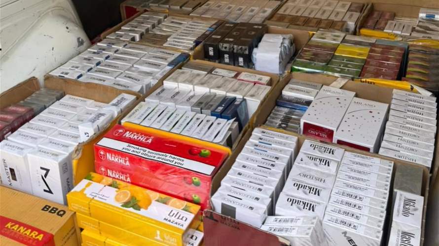 "الريجي" ضبطت مصنوعات تبغية مهربة ومزورة في الحدت وبعبدا