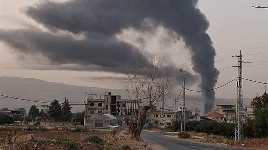 سحب الدخان غطت سماء زحلة نتيجة حريق معمل بلاستيك