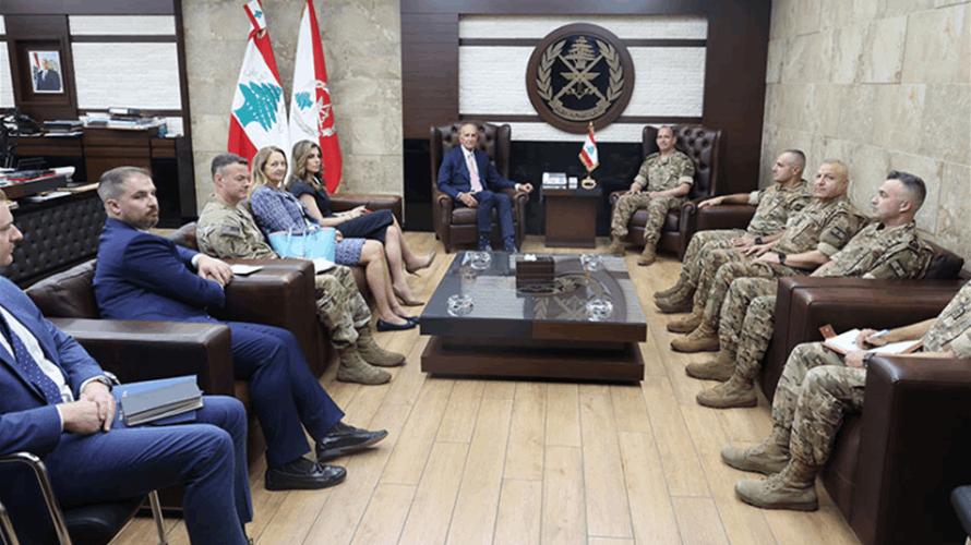 Lebanese Army Commander meets US Envoy Barrack and Morgan Ortagus