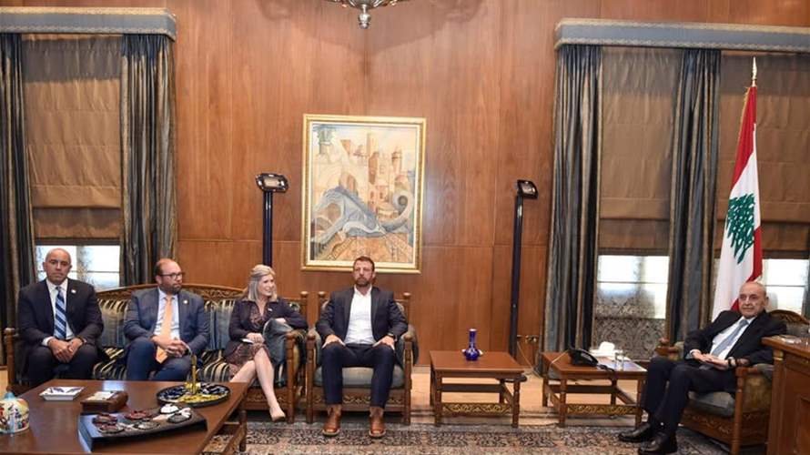Lebanon’s parliament speaker warns against efforts undermining UNIFIL mandate during meeting with US delegation