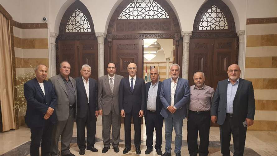 الحجار استقبل وفداَ من المجلس التنفيذي لنقابة اصحاب محطات المحروقات.. وهذا ما تم بحثه