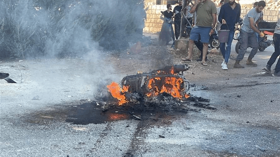 Israeli airstrikes hit motorcycle in Nabatieh and Ali Taher area in South Lebanon