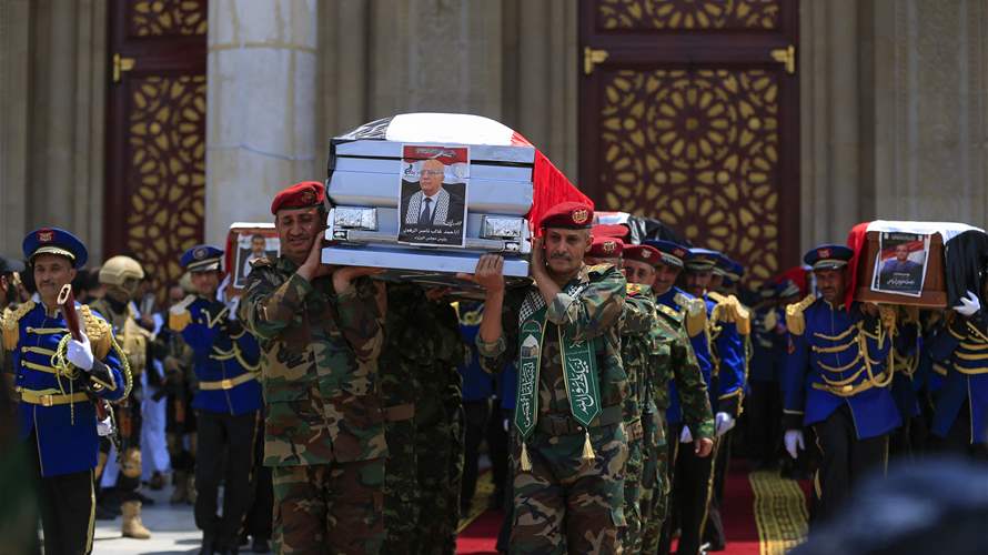 Yemen's Houthis hold funeral for PM killed in Israeli strike
