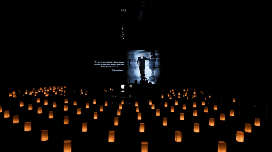 Hundreds queue in silence to pay tribute to Giorgio Armani