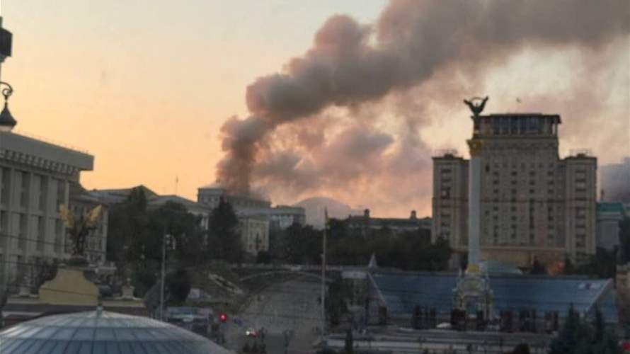 Russian attack sparks fire at Ukraine's government building in Kyiv