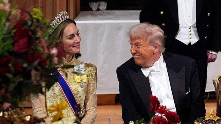 كيت ميدلتون تخطف الأنظار في مأدبة رسمية بحضور دونالد وميلانيا ترامب... وهذه تفاصيل إطلالتها