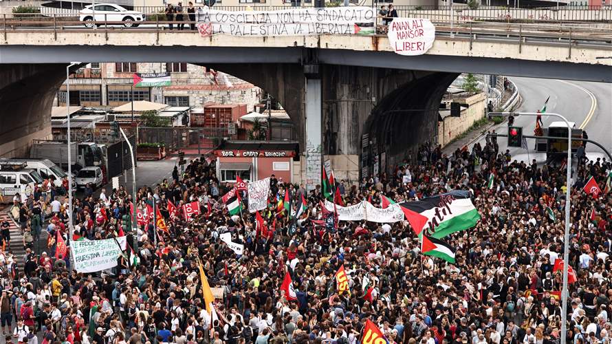 إضراب وتظاهرات في إيطاليا ضد "الإبادة الجماعية" في غزة