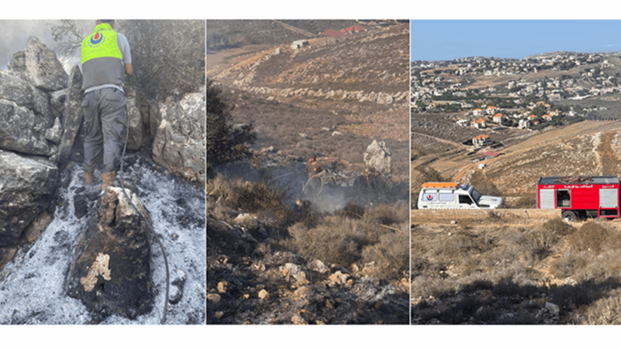 Wildfires sparked by Israeli airstrikes extinguished in South Lebanon's Nabatieh