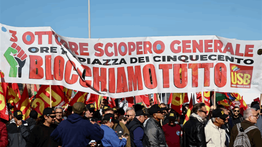 Italians take to the streets for Gaza flotilla general strike