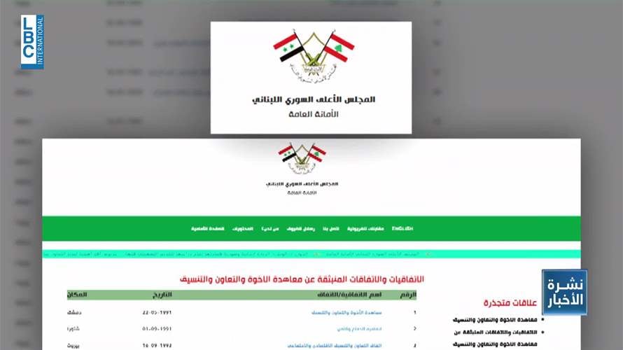 مسار المجلس الاعلى اللبناني - السوري من التجميد نحو الإلغاء