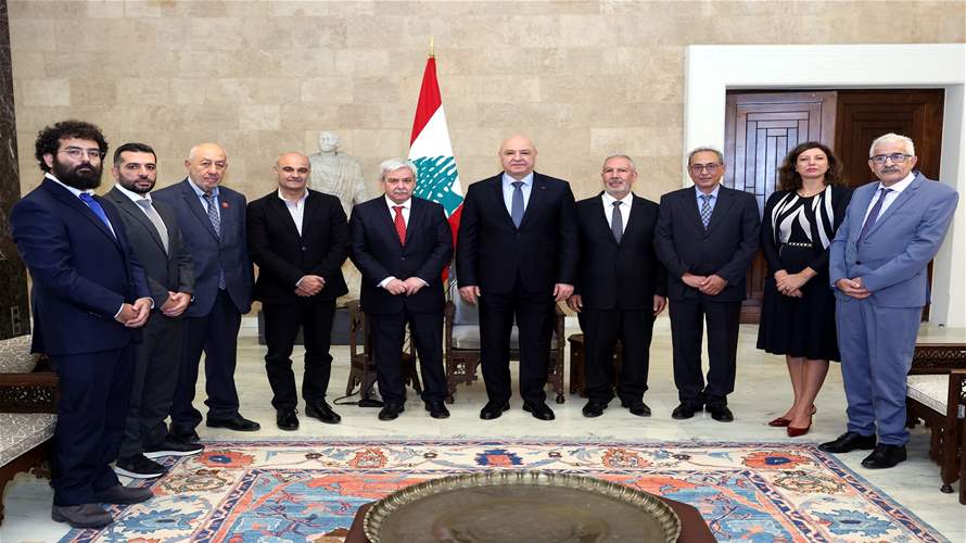 الرئيس عون خلال استقباله وفدا من الحزب الشيوعي اللبناني: أنا مؤتمن على هذا البلد وأيّ وسيلة تُسهم في راحته وتُبعد عنه شبح الحرب وتُؤمّن تحرير الجنوب وإعادة الإعمار فأنا مستعدّ للقيام بها