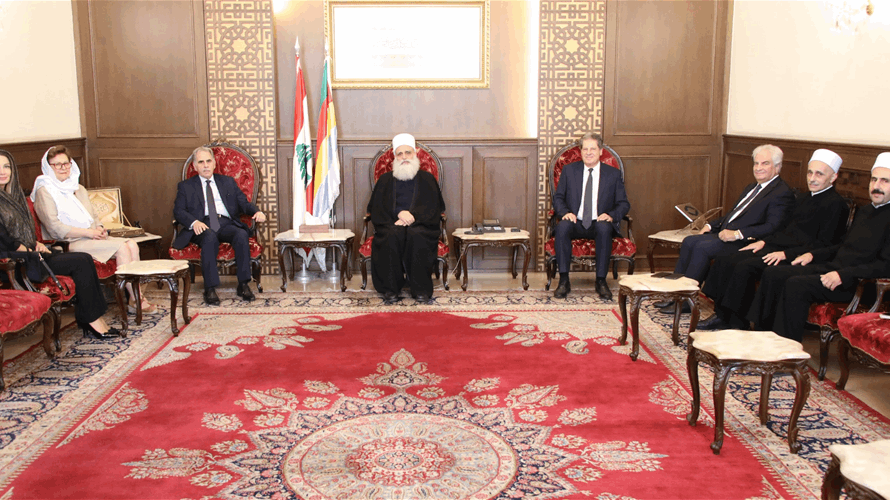 شيخ العقل استقبل وفدا من مؤتمر "حوار الحضارات والأديان" ووفوداً وشخصيات