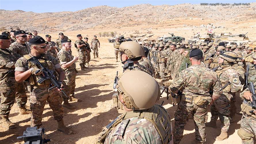 قائد الجيش يحضر مناورة لفوج الحدود البرية الثالث في سهل الكنيسة - كفرقوق