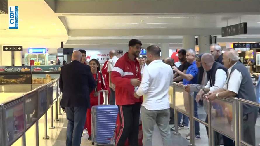 استقبال حاشد لبعثة المواي تاي اللبنانية بعد إحرازها فضية الألعاب الآسيوية في البحرين
